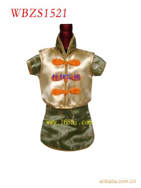 厂家批发定做 古代服饰三件套款织锦酒瓶布包