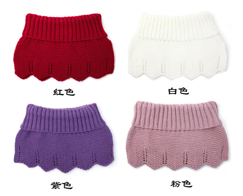 秋冬围脖 韩版儿童手工钩花边披肩 宝宝围脖 披