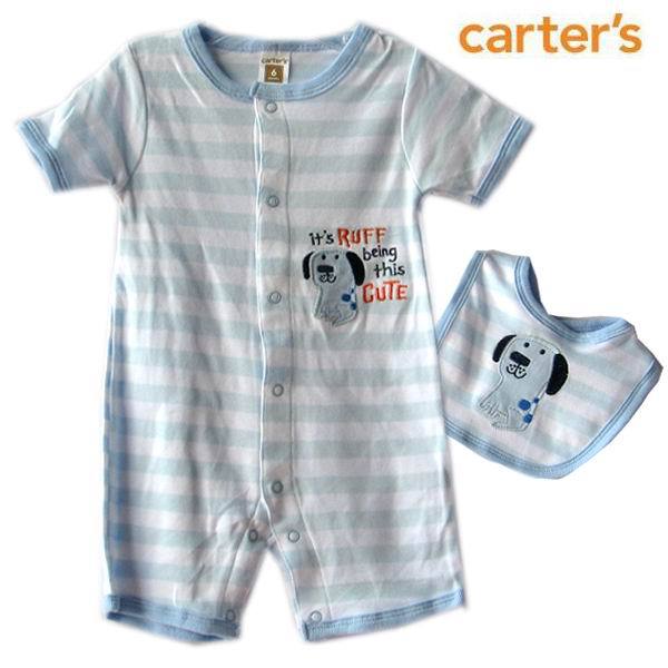 【超级帅气carter's黄蓝间条哈衣(HA1419 1手4