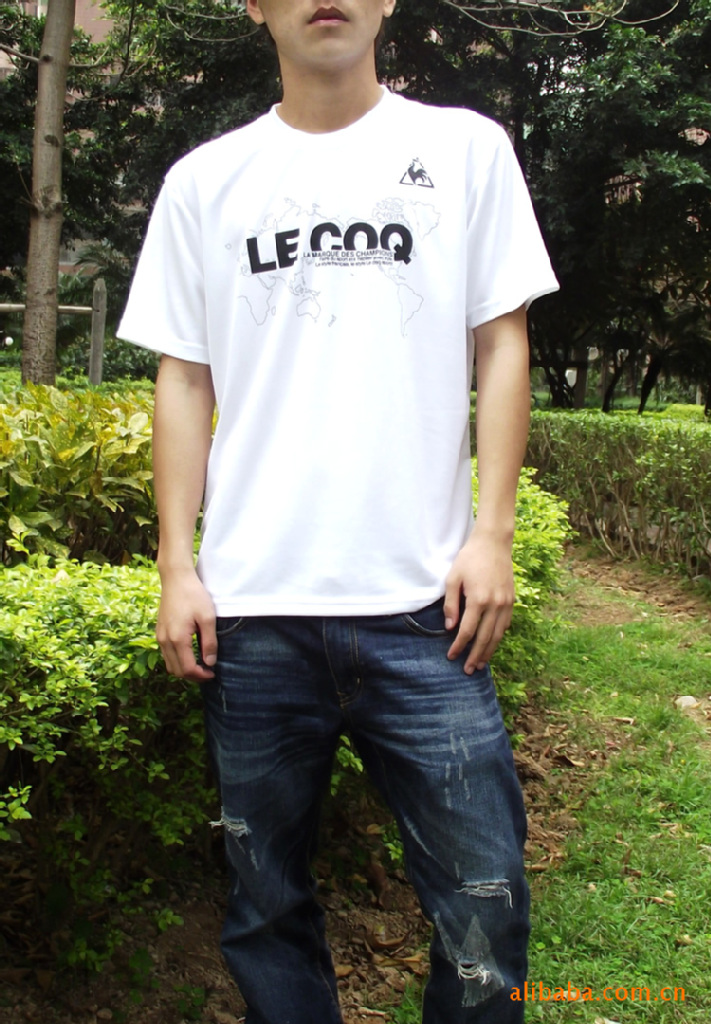 【新品上市】夏装外贸男式时尚英语休闲短袖圆