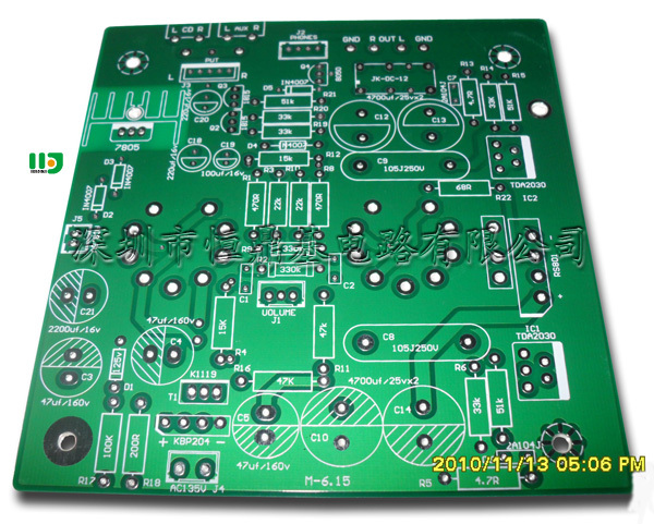 深圳厂家直销,fr4材质 双面线路板 pcb音响主板