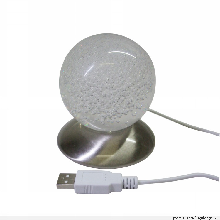 新款带触摸功能USB 七彩LED亚克力大泡泡球