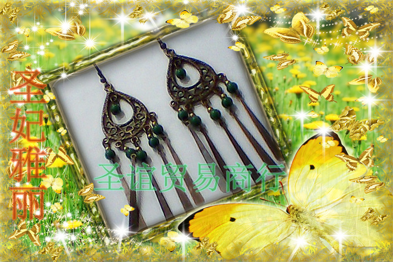 【中国风手工耳环 尼泊尔耳坠 波斯米亚首饰 民