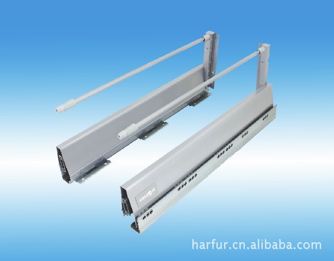 【豪华阻尼起码抽滑轨\/暗藏式滑轨\/厨房抽屉滑