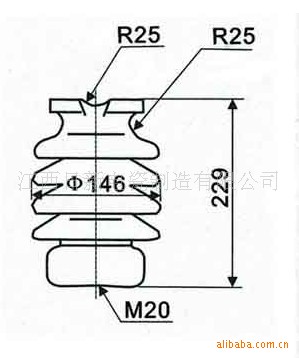 高压线路柱式瓷绝缘子(ansi美标)图片_2