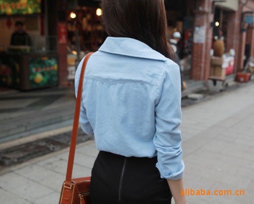 新款时尚个性<em>牛仔</em>衫 批发韩国进口<em>女装</em> <em>西部</em>风