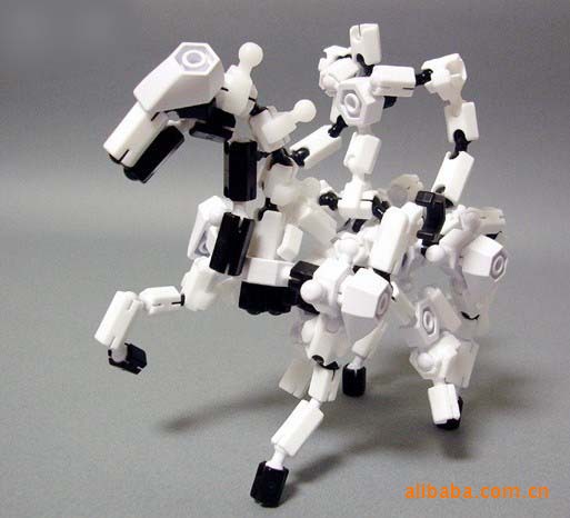 【[小额批发]博伟自由拼高达机器人黑白两色2