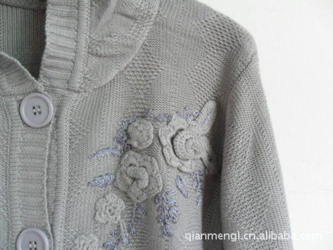 批发女装<em>开衫</em>外套 电脑横机<em>编织</em>女式<em>开衫</em> 电脑