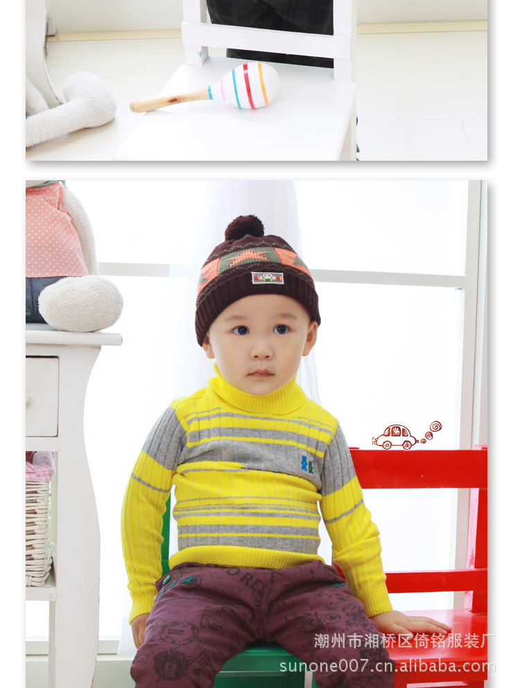 得意布屋 <em>品牌</em>童装 2103<em>高领</em> <em>纯棉</em>男童<em>打底毛衣</em>