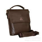 百利威 新款 正品 男士 牛皮 真皮 竖款 斜挎包 手提包 90605-3