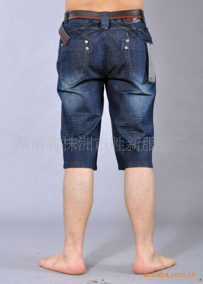 【2011新款<em>牛仔七分</em>裤 <em>男士牛仔短裤</em> 男装牛仔