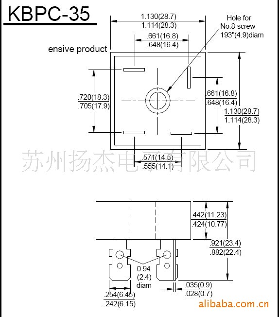供应50.0安培整流桥堆kbpc5010/kbpc5004/kbpc5006/kbpc5008