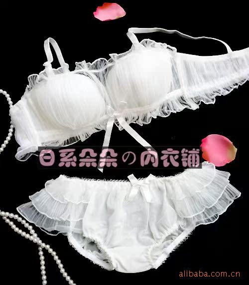 日本原单 内衣<em>文胸</em>套装 <em>纱</em>网娃娃挂脖 新3色 2