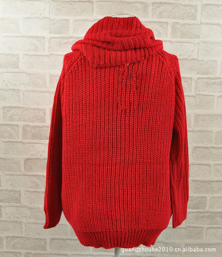 【2011秋装新款 韩版 彩色扣子 配<em>围巾 开衫</em>毛