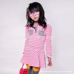 【稻娃爆款】春款女童条纹连衣裙|女童连衣裙|纯棉女童裙|33162