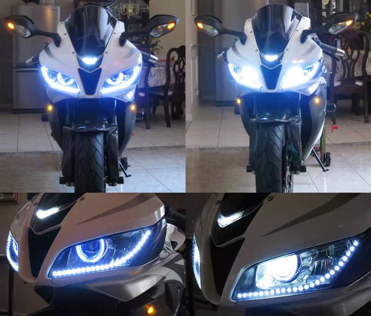 摩托车双光透镜氙气灯,天使眼,恶魔眼
