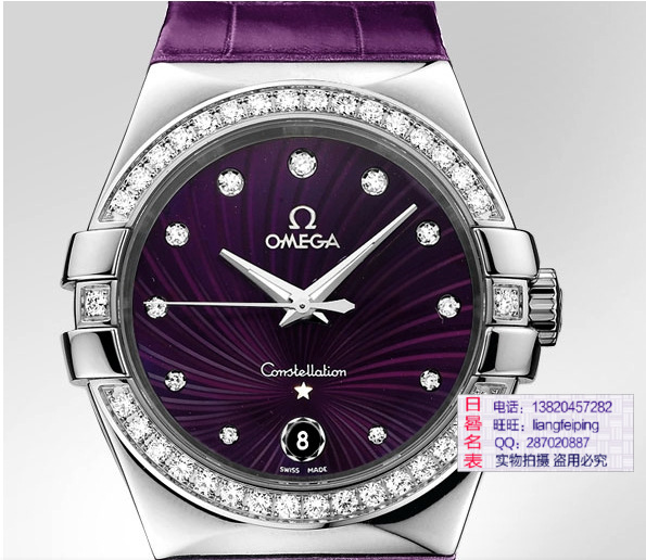 新款欧米茄石英表星座<em>手表超薄</em>女表<em>女士</em>皮表带