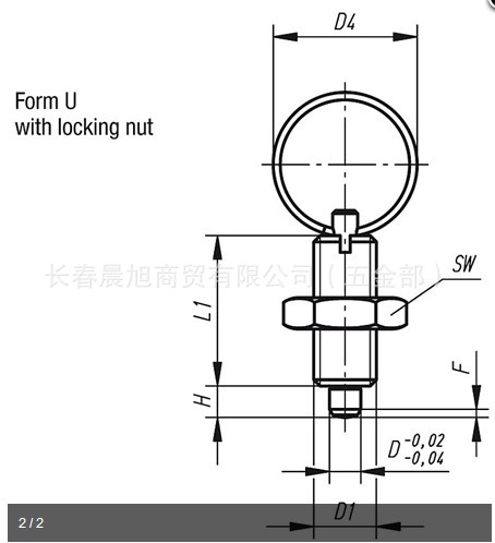 供应norelem品牌拉环销,拉环式定位销,弹簧锁销03096-4308