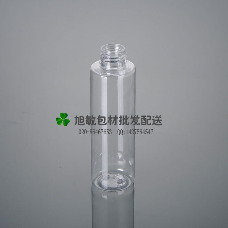 FTI06,150ML透明平肩PET瓶黑色普通盖,内塞盖瓶,塑料盖瓶