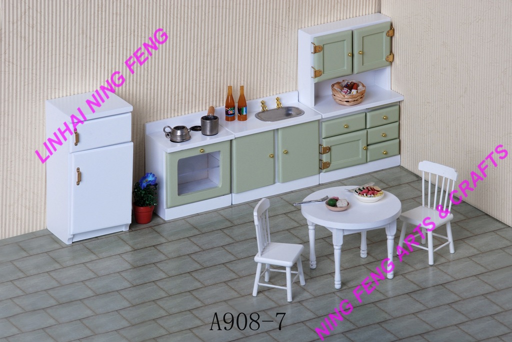 1:12木制工艺品DIY迷你小家具 Mini Furniture 厨