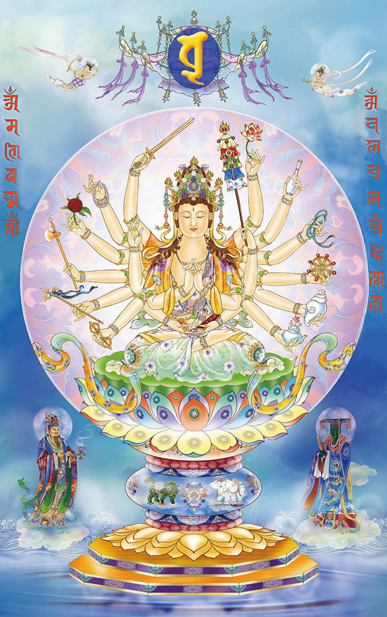 开光准提佛母菩萨,佛像,画像,挂像,卷轴画,高档布印,厂家直销