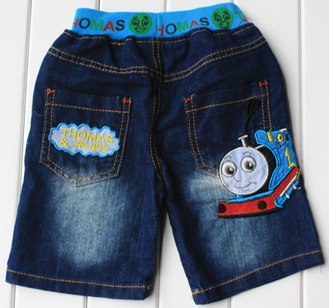 2012夏装新款<em>牛仔短裤</em> 时尚韩版 <em>蓝精灵</em>图案 虎