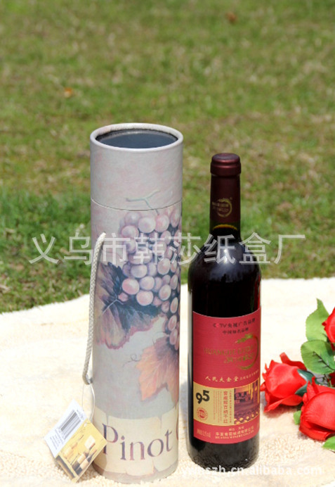 【现货供应 出口欧洲尾单 红酒 葡萄图案 提绳圆