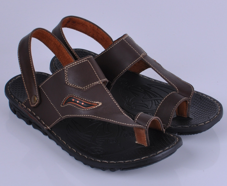 祥隆特价休闲潮流2012新款男士皮凉鞋夏季男