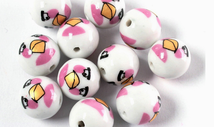 【最新爆卖款产品陶瓷愤怒的小鸟手机小饰品 