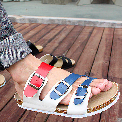 {zx1}陈冠希拖鞋新款情侣男女凉鞋软木鞋勃肯鞋厂家直供