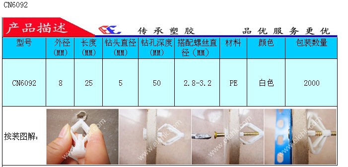 螺栓-【多规格供选】膨胀管螺栓 膨胀壁虎 石膏