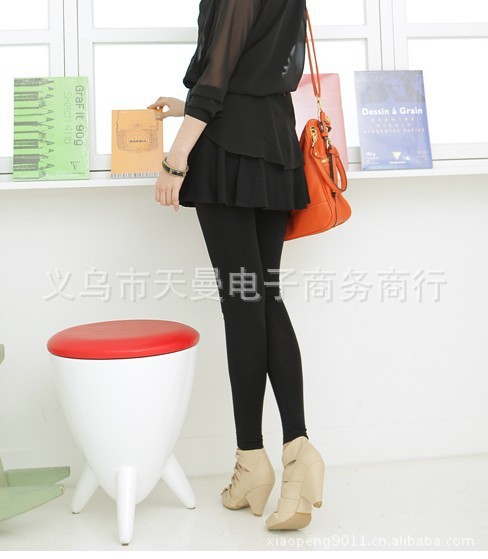 春秋假两件打底裤裙女裤裙秋冬女韩版百折裙裤