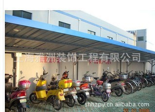 专业生产汽车车棚彩钢瓦大棚