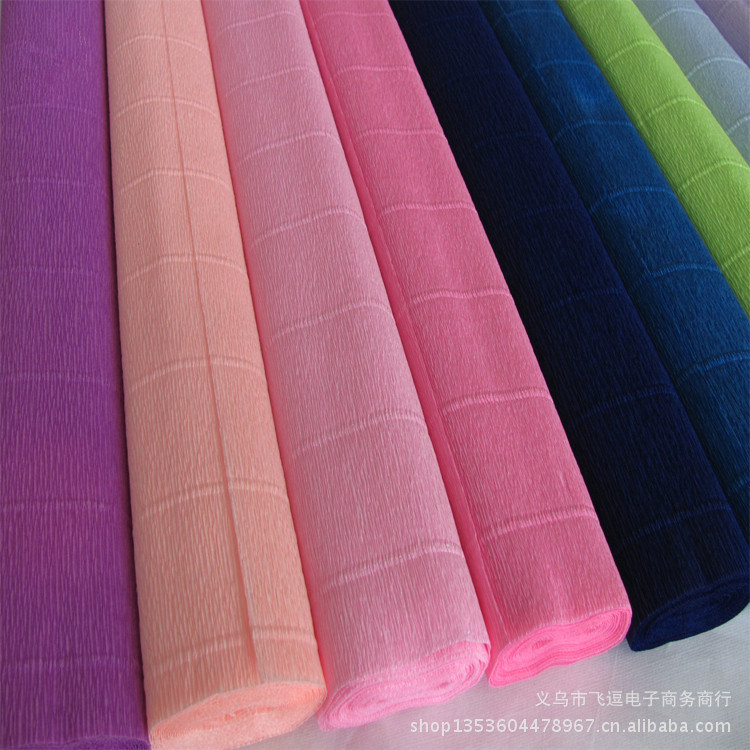 批发进口卷边纸 皱卷纸 皱纹纸 鲜花包装材料 鲜