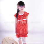 儿童连衣裙 2012夏款女童短袖圆点连衣裙 童裙33702B