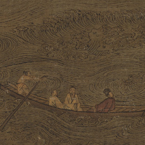 【高仿复制中国历代书画珍品】南宋 李嵩 赤壁图