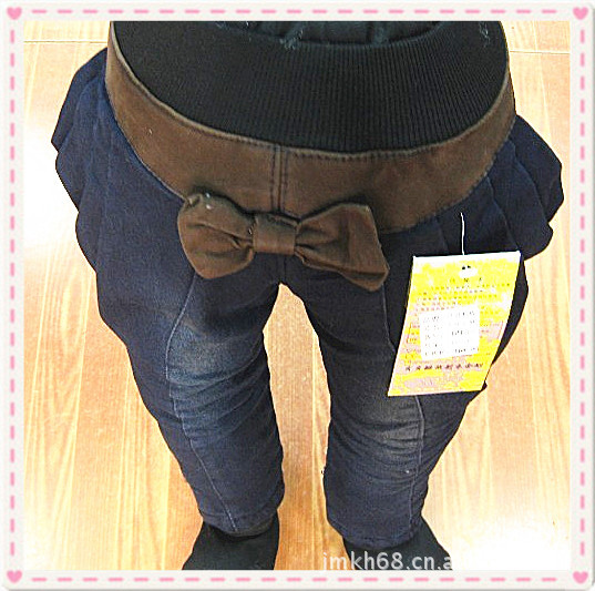 【金<em>马裤</em>行 女童冬装2012新款儿童牛仔<em>加棉</em>夹