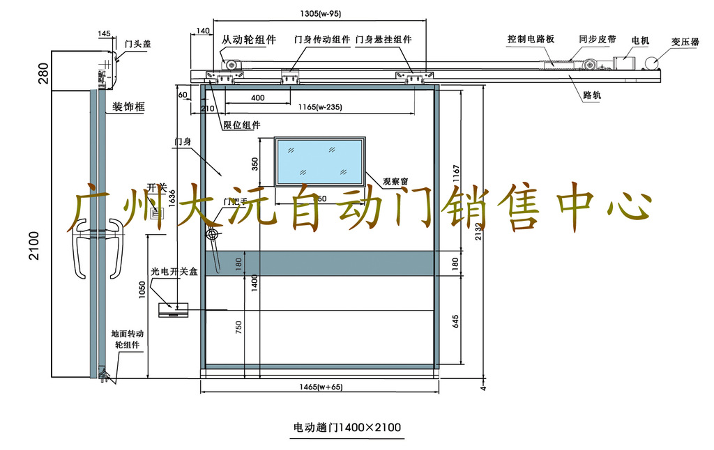 活动门运行平稳,专用控制器和脚感应开关性能优越,医护人员只须将脚