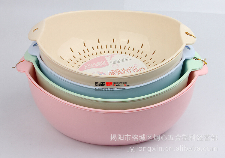 【脸盆滴水盆塑料盆塑料塑料盆揭阳果冻双层彩绘壳图片