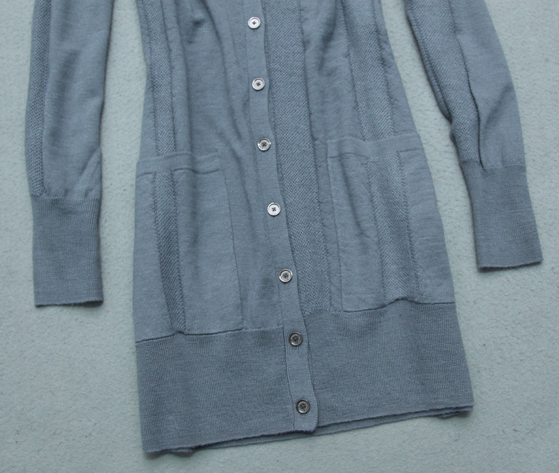 批发采购女式毛衣-镂空<em>高端中长款羊毛开衫</em>长