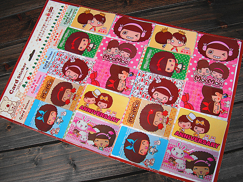 动漫卡贴 卡通 摩斯娃娃卡贴 立体 水晶卡贴 动