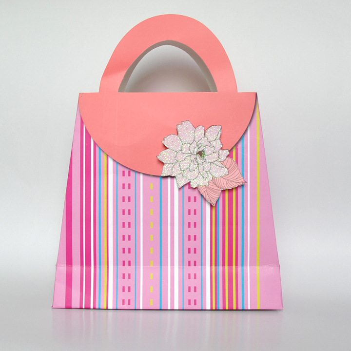 【T-003 梯形礼品袋系列 环保纸袋 韩版 金粉贴