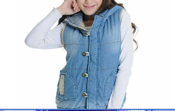 2011秋冬新款 <em>美特斯邦威女士</em>亮面羽绒<em>马甲</em>两