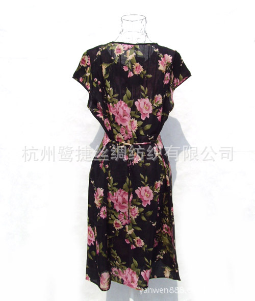 <em>杭州工厂</em> 100%真丝连衣裙 中老年<em>女装</em>夏装 清