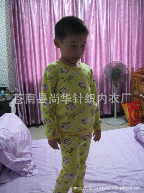 爆款冬季<em>儿童</em>保暖内衣加厚加绒<em>儿童睡衣棉</em>内衣