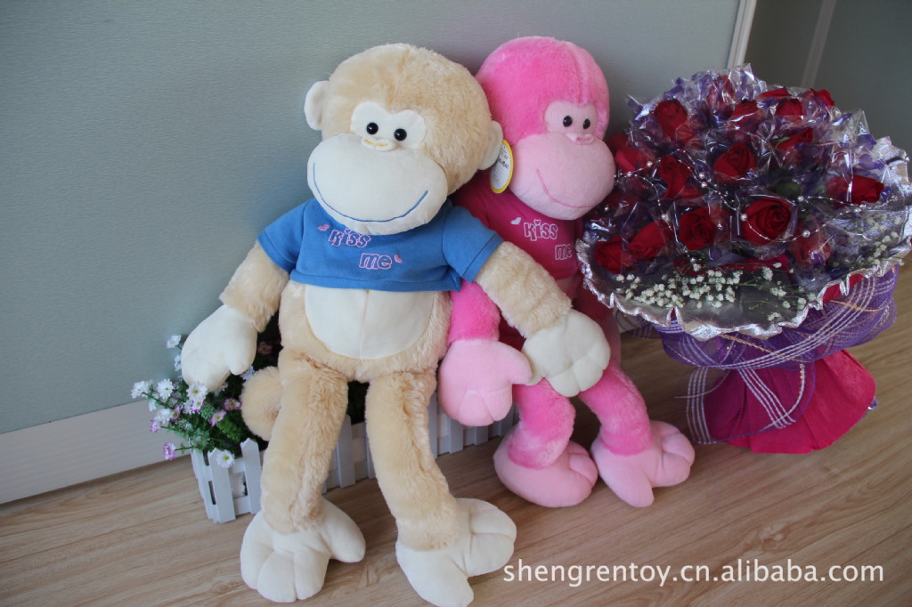 情人互送佳品,女孩最喜欢的猴子毛绒玩具图片