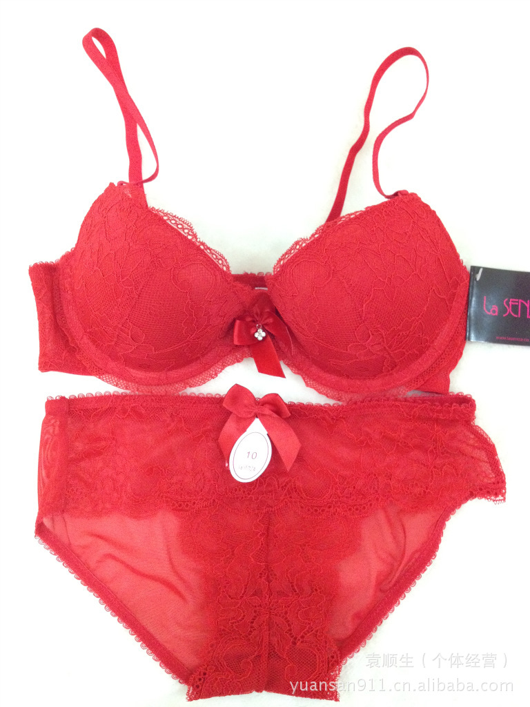 <em>文胸</em>-8207大<em>红色</em>外贸<em>文胸</em>套装 大红特卖款 意