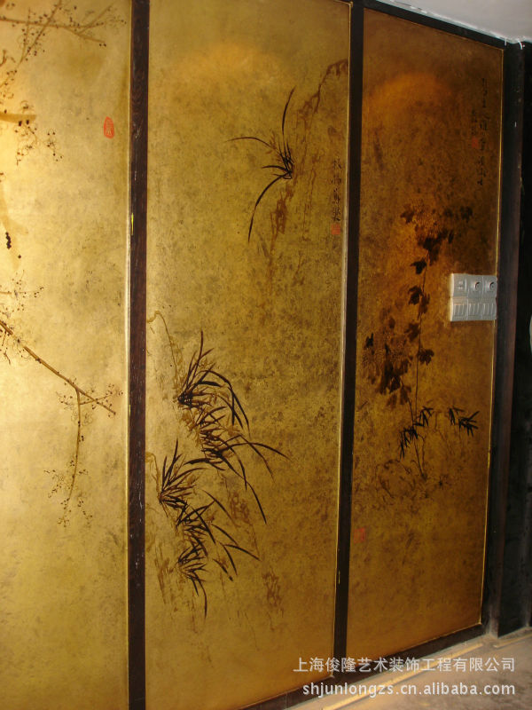 酒店施工金箔画 _ 温州酒店施工金箔画价格报