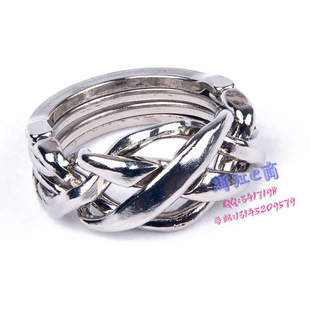 解环、解锁-大号 魔力手镯锁 精品合金系列 魔金解锁 不特 四环魔戒-解环、解锁