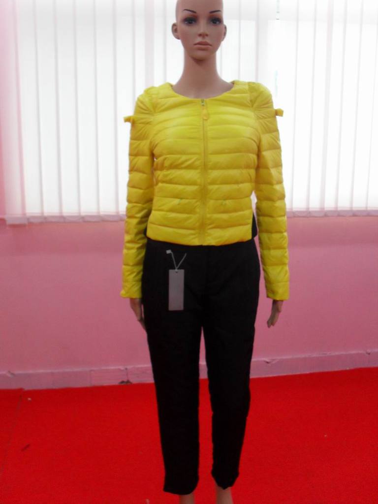 2012款无领时尚端庄<em>简单大方女装</em>羽绒服厂家